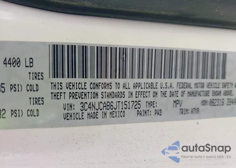 2018 Jeep Compass Sport Fwd from USA, damaged, VIN 3C4NJCAB6JT151725